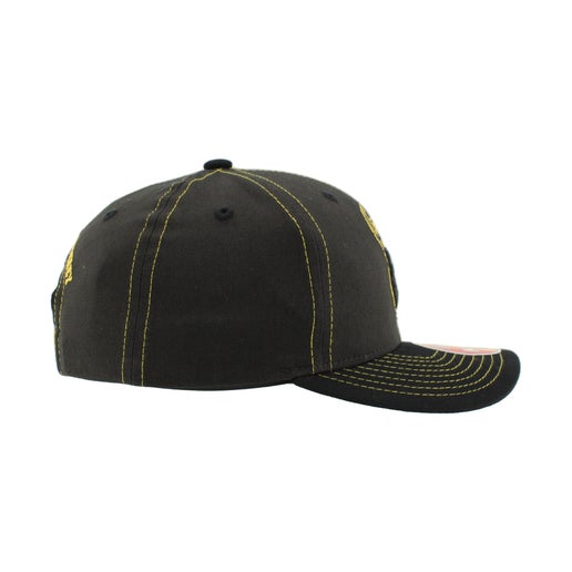 Youth Hat - Black with Yellow Outlined Black Deer Logo and Yellow Snapback