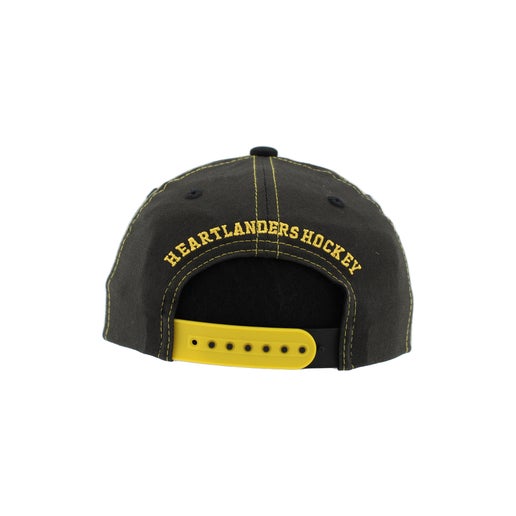 Youth Hat - Black with Yellow Outlined Black Deer Logo and Yellow Snapback