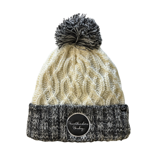 Hat - Knit Cable White