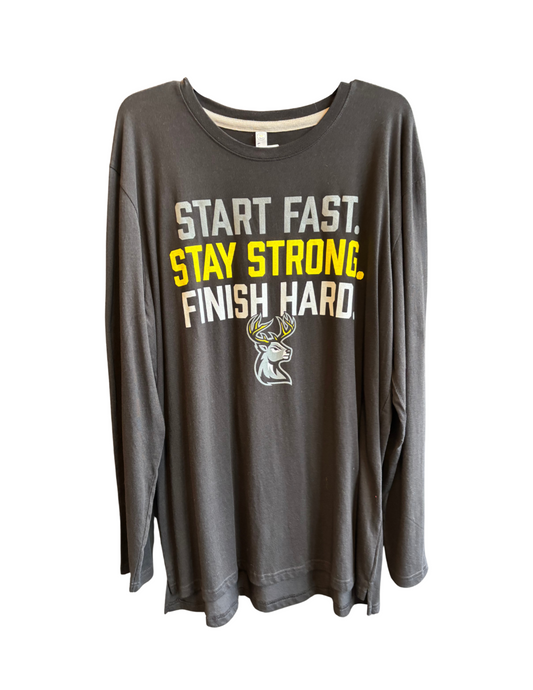 T-Shirt - Long Sleeve- Start Fast (Black)