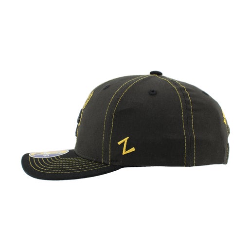 Youth Hat - Black with Yellow Outlined Black Deer Logo and Yellow Snapback