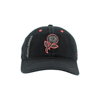 Hat - Heartlanders Black with Wild Rose Pink Outline and Strapback
