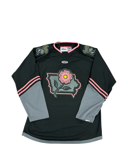 ECHL Official Replica Jersey - (Black with Iowa Rose)