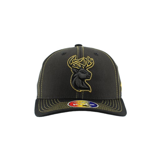 Youth Hat - Black with Yellow Outlined Black Deer Logo and Yellow Snapback