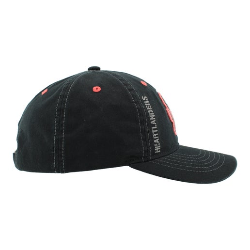 Hat - Heartlanders Black with Wild Rose Pink Outline and Strapback