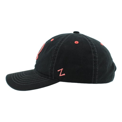 Hat - Heartlanders Black with Wild Rose Pink Outline and Strapback