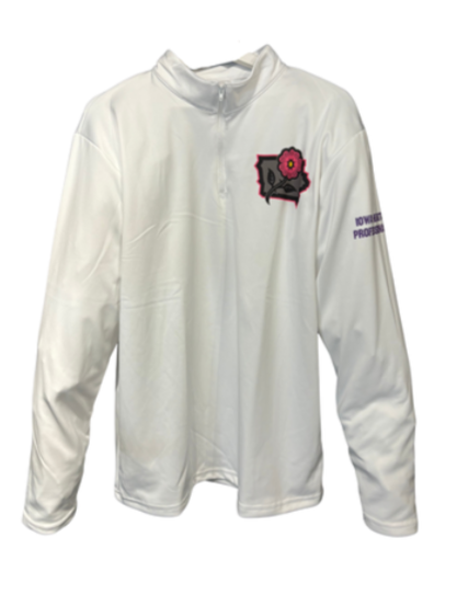 1/4 Zip - White - State of Iowa Rose