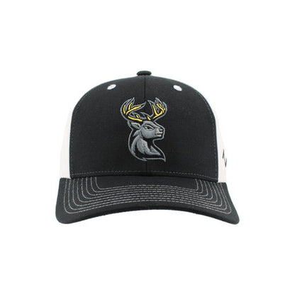 Hat - Black and White with Official Deer Logo Stretch-Fitted